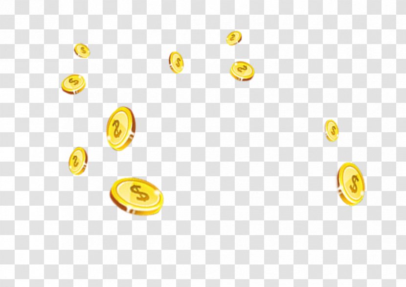 Coin Yellow Computer File - Designer - Money Flying,yellow,Hand Painted Transparent PNG