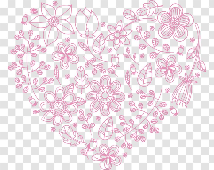 Heart Flower Valentine's Day Pink Clip Art - Tree Transparent PNG