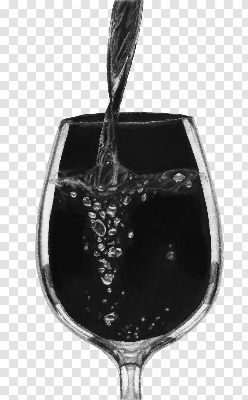 Wine Glass Champagne Product - Black And White Transparent PNG