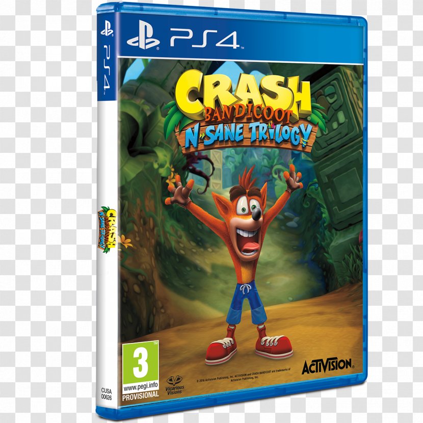 Crash Bandicoot N. Sane Trilogy PlayStation 4 Video Game - Play - Playstation Transparent PNG