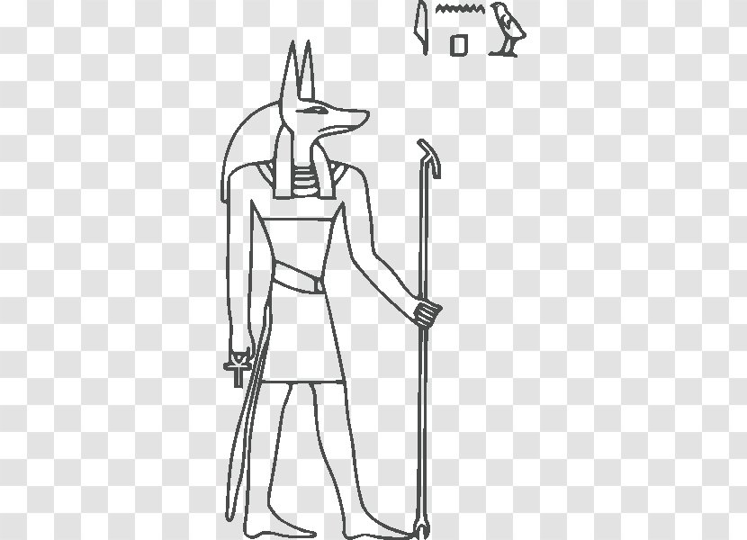 Ancient Egyptian Deities Anubis Hieroglyphs - Frame Transparent PNG