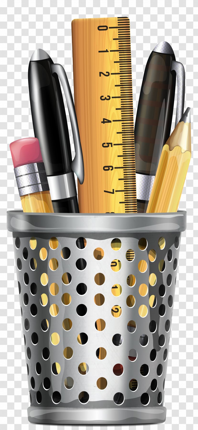 Marker Pen Ballpoint - Pencil Cases - Transparent Metal Cup Vector Clipart Transparent PNG