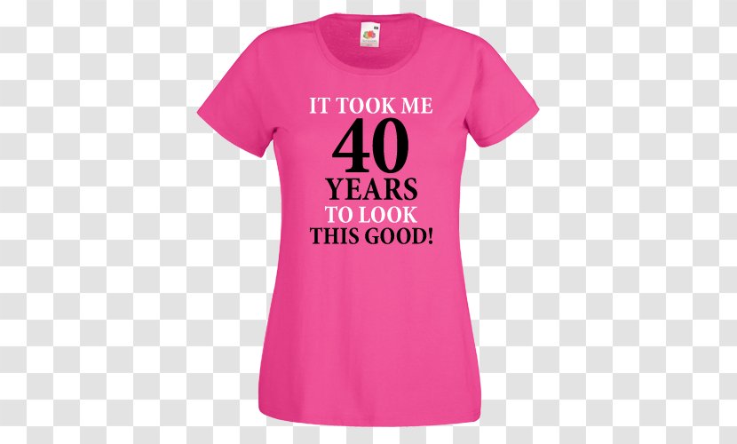 Printed T-shirt Hoodie Fruit Of The Loom Top - 40 Years Transparent PNG
