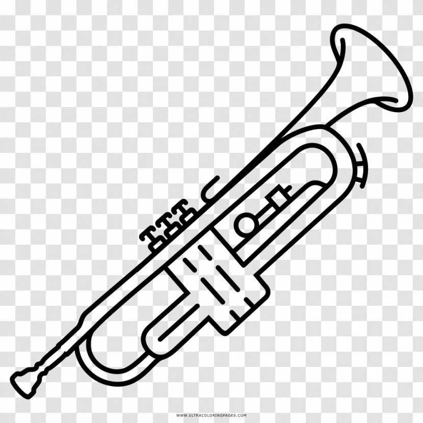 Trumpet Musical Instruments Drawing - Flower Transparent PNG