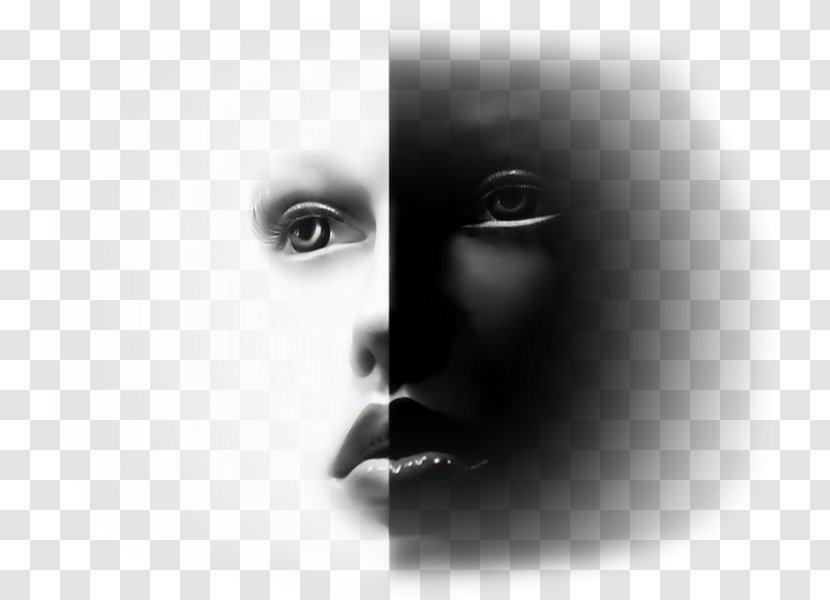 Black And White Eye Art Painting Face - Eyebrow Transparent PNG