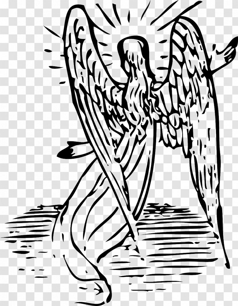 Clip Art Vector Graphics Openclipart Illustration Image - Coloring Book - Angel Transparent PNG