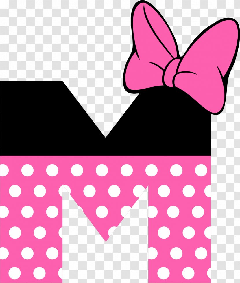 Minnie Mouse Mickey Letter Alphabet Image - Pink - Relojes Badge Transparent PNG