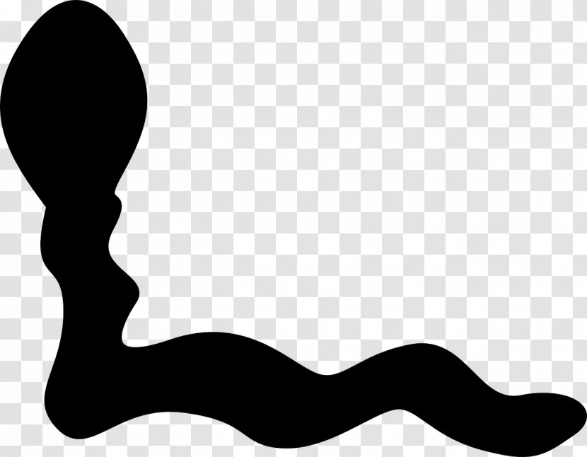 Worm Silhouette Clip Art - Black And White Transparent PNG