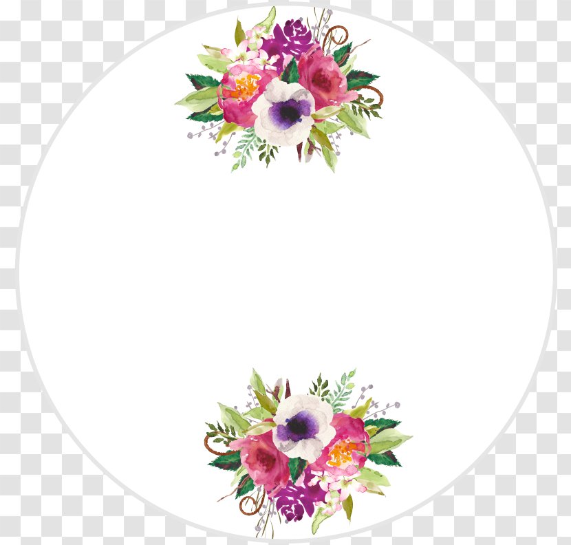 Floral Wedding Invitation Background - Pink - Anemone Dendrobium Transparent PNG