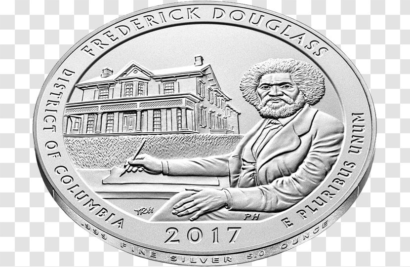 Frederick Douglass National Historic Site Silver Coin Quarter Transparent PNG