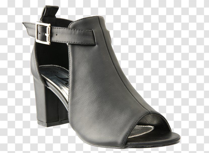 Boot Sandal High-heeled Shoe Ankle - Black Transparent PNG