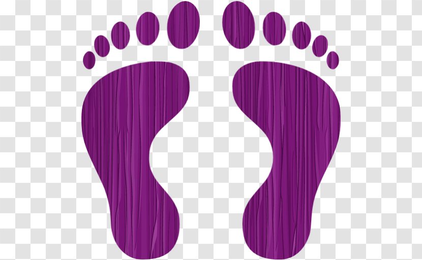 Footprint Clip Art Image - Magenta - Baby Feet Transparent PNG