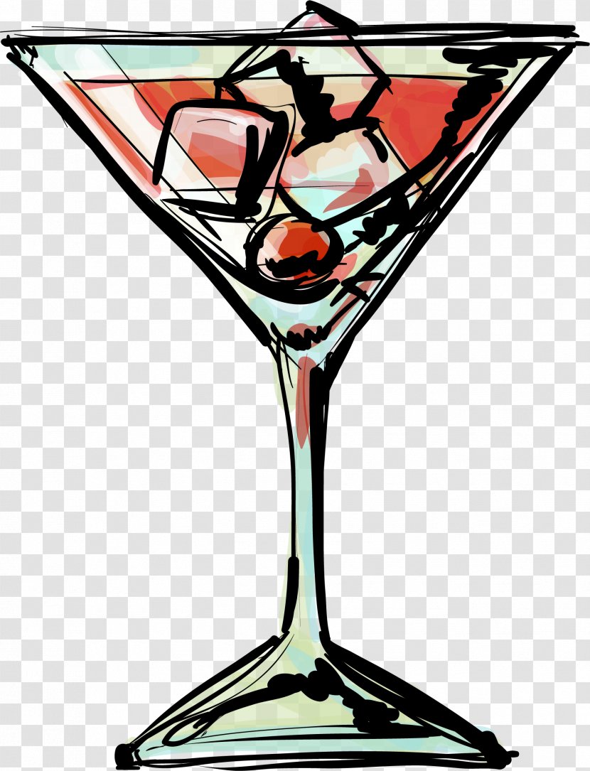 Cocktail Party Cosmopolitan Poster - Hand Painted Red Alcohol Transparent PNG