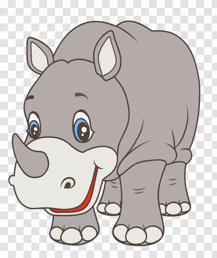 Clip Art Rhinoceros Hippopotamus Illustration Image - Nose - White Transparent PNG