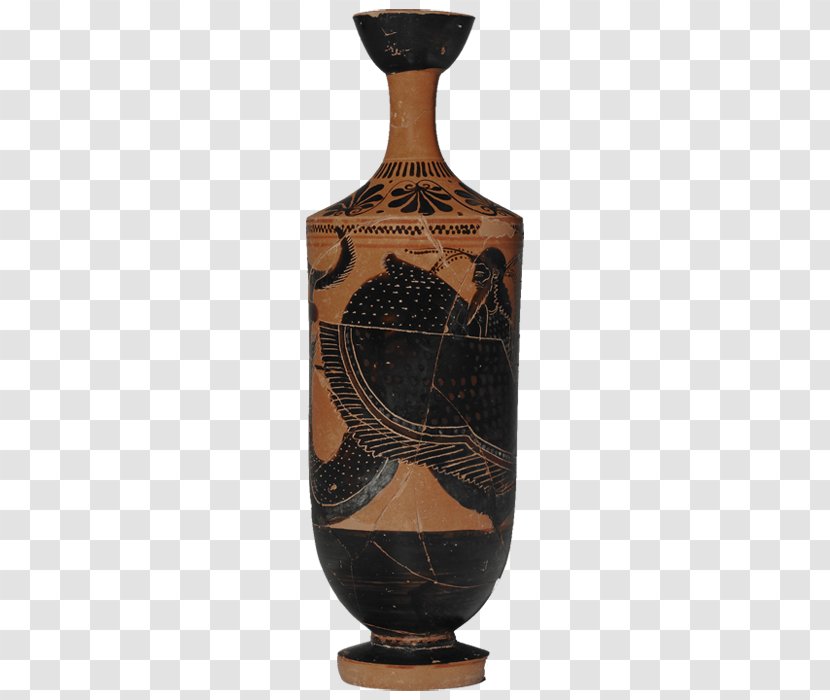 Poseidon Hippocampus Lekythos Ceramic Black-figure Pottery - Athena Painter - Antiquity Objects Transparent PNG