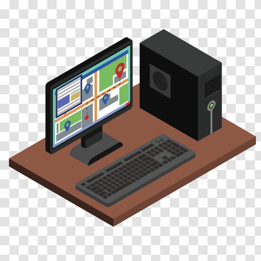 Laptop Computer Keyboard Personal Desktop - Environment - Vector Office Transparent PNG