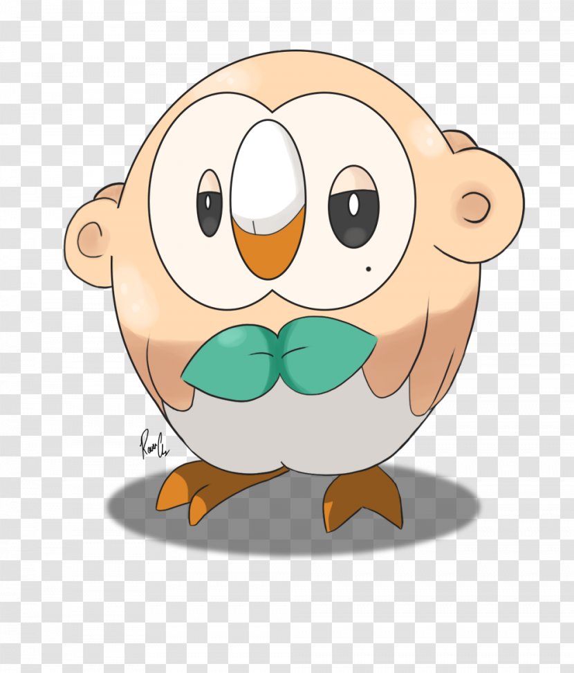 Rowlet Clip Art Illustration - Flightless Bird - Sun And Moon Pokemon Transparent Transparent PNG