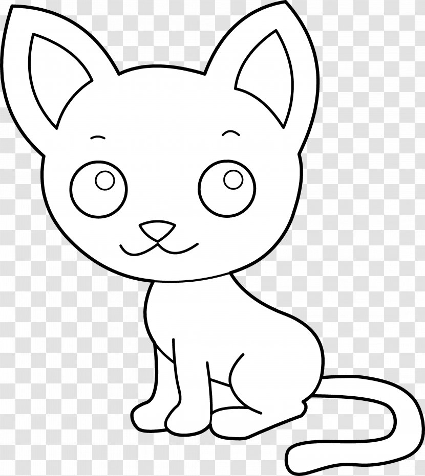 Cat Kitten Clip Art Coloring Book Openclipart Transparent PNG