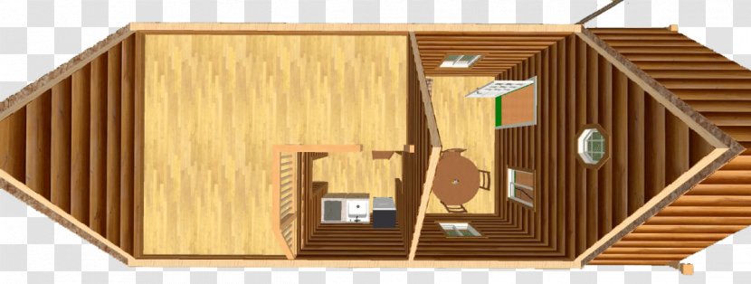 Log Cabin Floor Plan House Cottage - Facade - Loft Transparent PNG