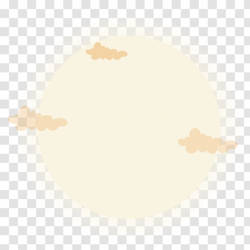 White Circle Sky Pattern - Vector August Fifteen Full Moon Transparent PNG