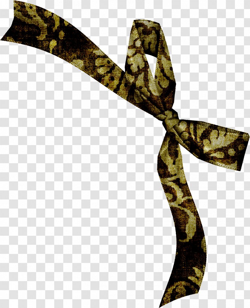 Silk Green Ribbon - Reptile - Dark Bow Transparent PNG
