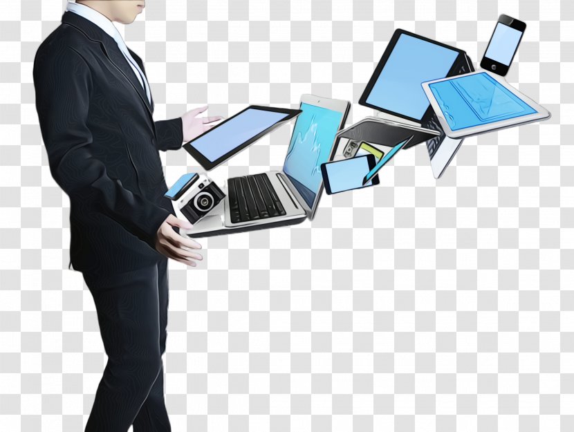 Laptop White-collar Worker Computer Network Business Technology - Whitecollar - Output Device Job Transparent PNG