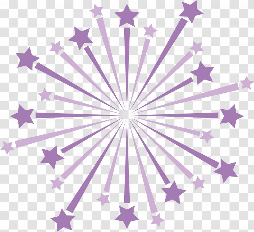 Purple Pentagram Five-pointed Star - Ray Transparent PNG