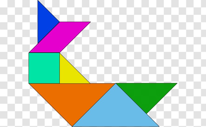 Tangram Puzzle Game Clip Art - Triangle Blocks Transparent PNG