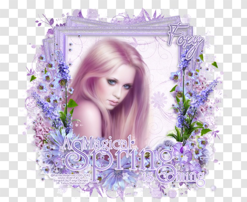 Flower Floral Design Lilac Violet Rose - Beautiful Hello Spring Transparent PNG