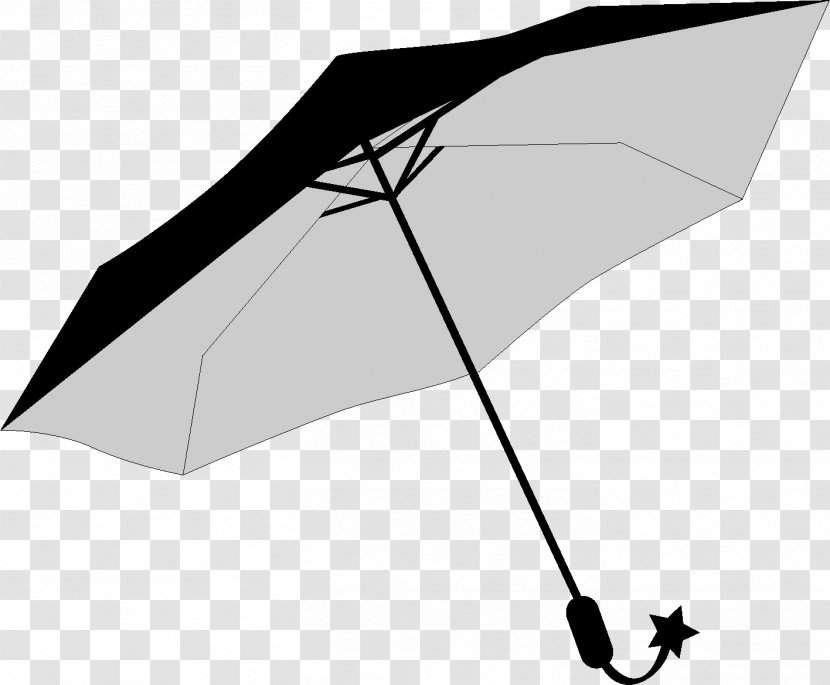 Triangle Umbrella Design Black & White - MSummer Elements Frame Vector Transparent PNG
