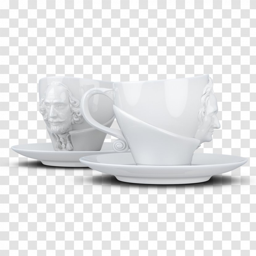 Coffee Cup Fiftyeight T801101 Johann Wolfgang Von Goethe Porcelain Mug, 2 Units, White, 12 X 10 Cm Saucer - Mug Transparent PNG