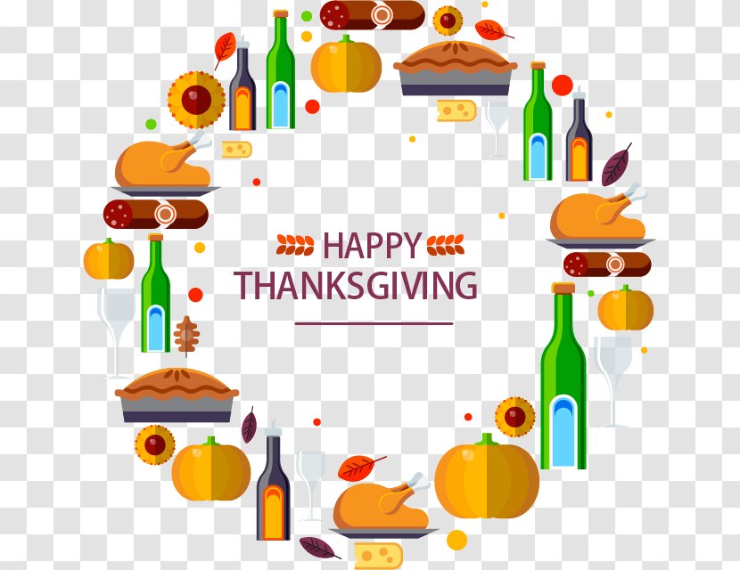 Turkey Thanksgiving Dinner Holiday - Happy Transparent PNG