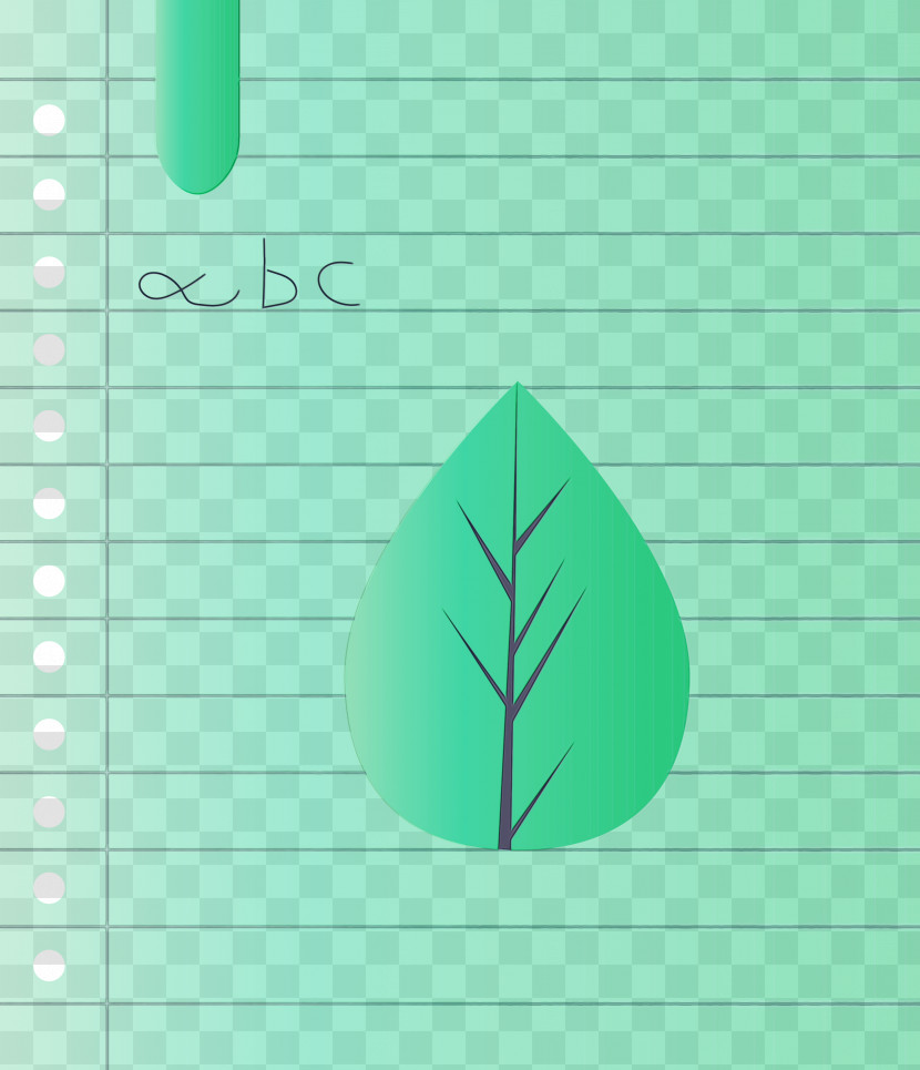 Green Leaf Text Line Pattern Transparent PNG