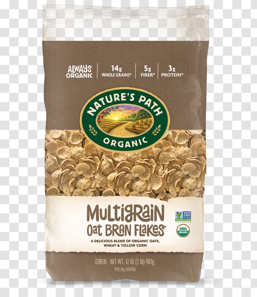 Breakfast Cereal Organic Food Nature's Path Whole Grain - Nutrition - Oat Bran Transparent PNG