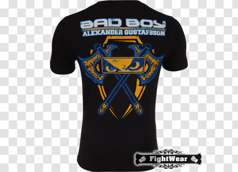 T-shirt Bad Boy Mixed Martial Arts UFC On Fox 14: Gustafsson Vs. Johnson - Top - Mma Transparent PNG