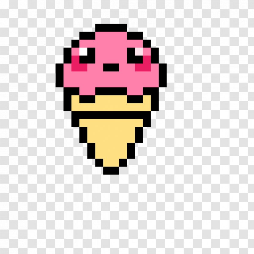Pixel Art Minecraft Drawing Ice Cream - Mural - Miley Cyrus Transparent PNG
