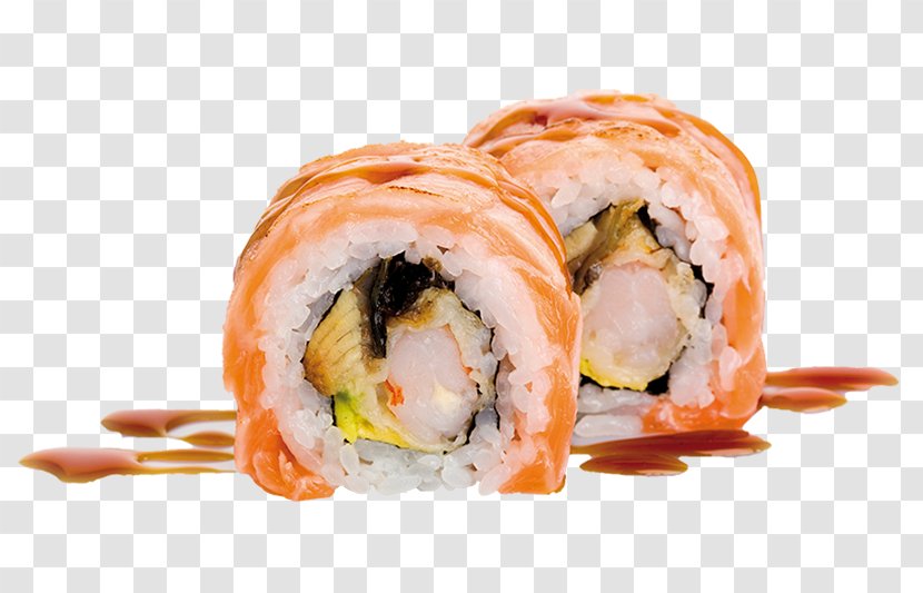 California Roll Smoked Salmon Sushi Tempura Sashimi - Asian Food - Rolls Transparent PNG