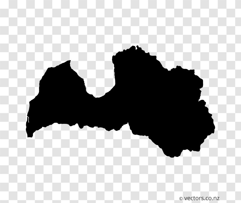 Latvia Royalty-free Vector Map - Black And White Transparent PNG