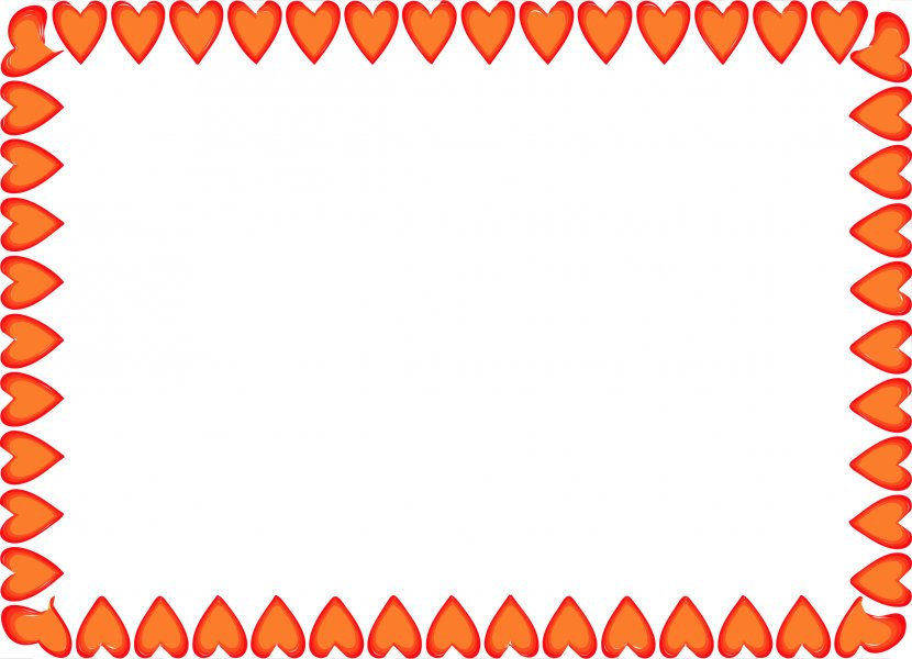 Heart Red Clip Art - Valentines Day - Border Cliparts Transparent PNG