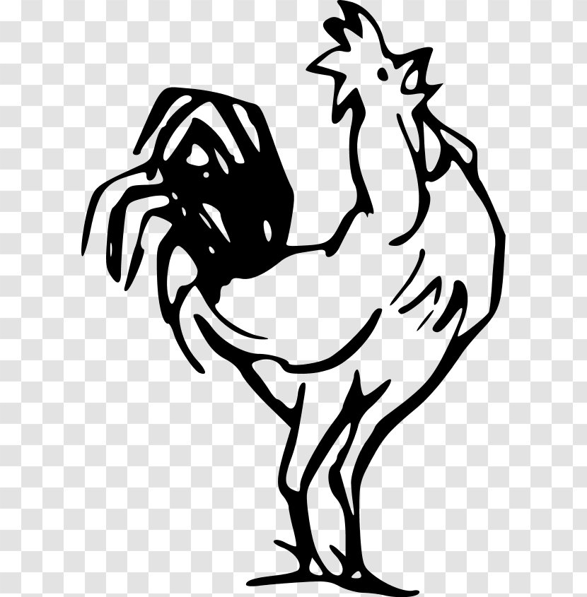 Chicken Rooster Clip Art - Monochrome Photography Transparent PNG