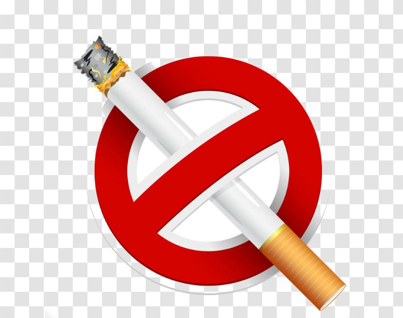 Smoking Cessation Ban Logo - Cigarette - Royaltyfree Transparent PNG