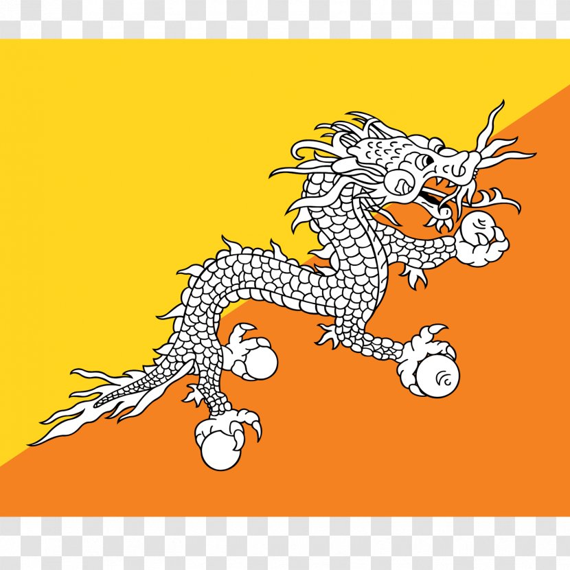 Flag Of Bhutan National Flags Asia - Area Transparent PNG