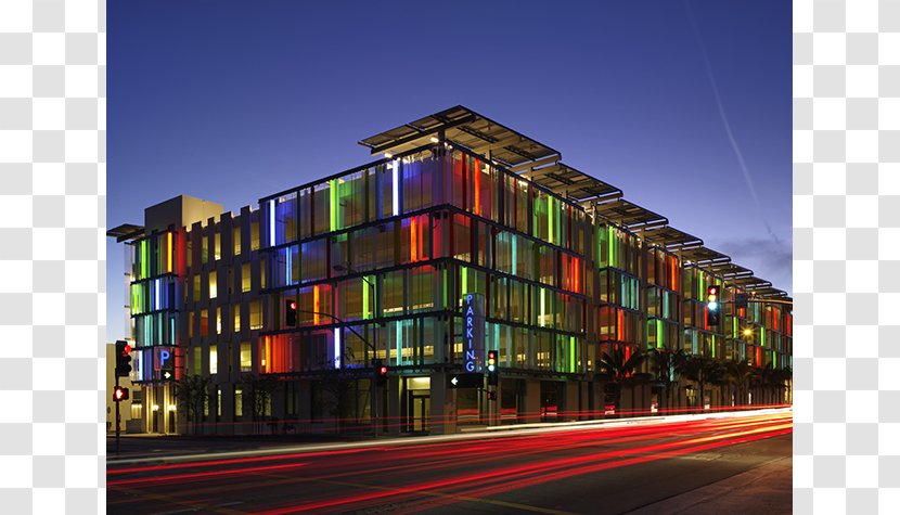 Santa Monica Civic Auditorium Center Parking Structure Car Park Garage Leadership In Energy And Environmental Design - City Night View Transparent PNG