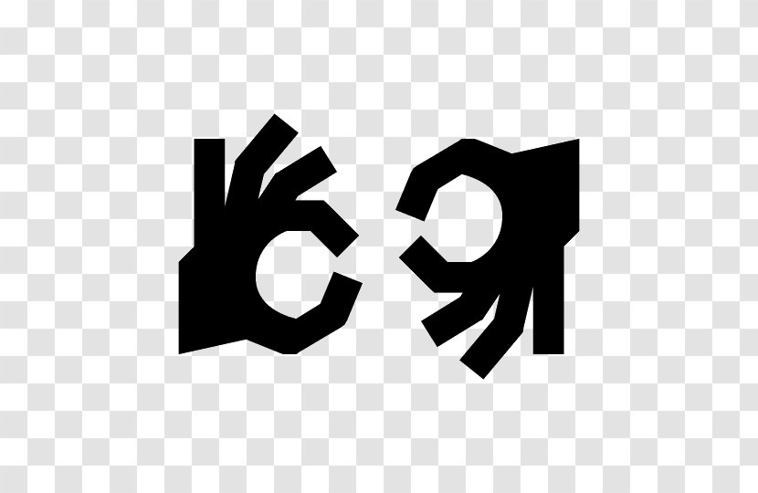 Sign Language Logo - American - Gesture Blackandwhite Transparent PNG