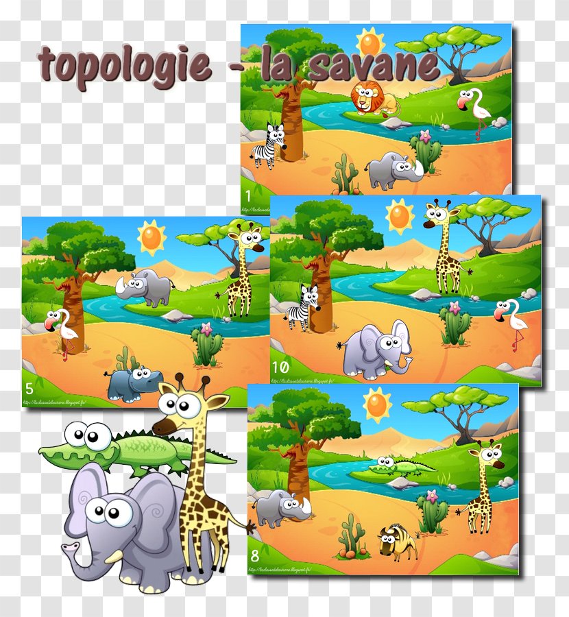 Africa Animal Child Kindergarten Topology - Closed Set - Topo Transparent PNG