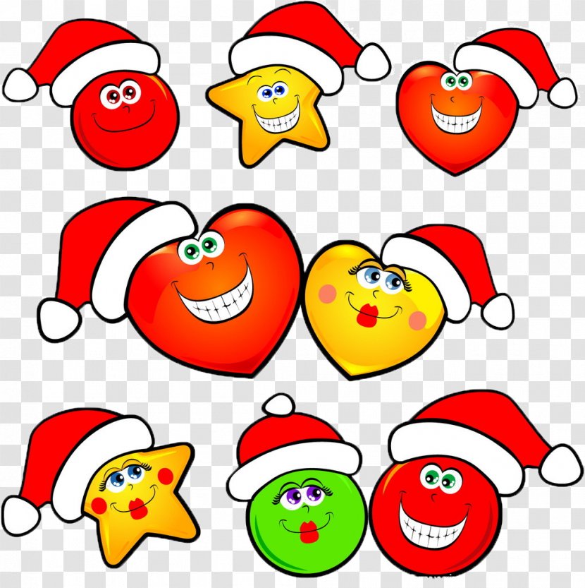 Christmas Emoticon Clip Art - Smiley - Hat Smiling Face Transparent PNG