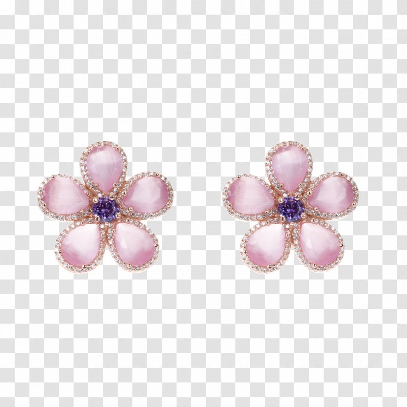 Earring Amethyst Jewellery Necklace Bracelet - Blossom - Cherry Material Transparent PNG