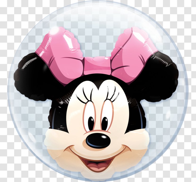 Minnie Mouse Mickey Qualatex Deco Bubble Clear Balloon - Pink Transparent PNG