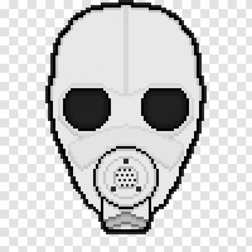 Air Filter Gas Mask Pixel Art Face - T600 Transparent PNG