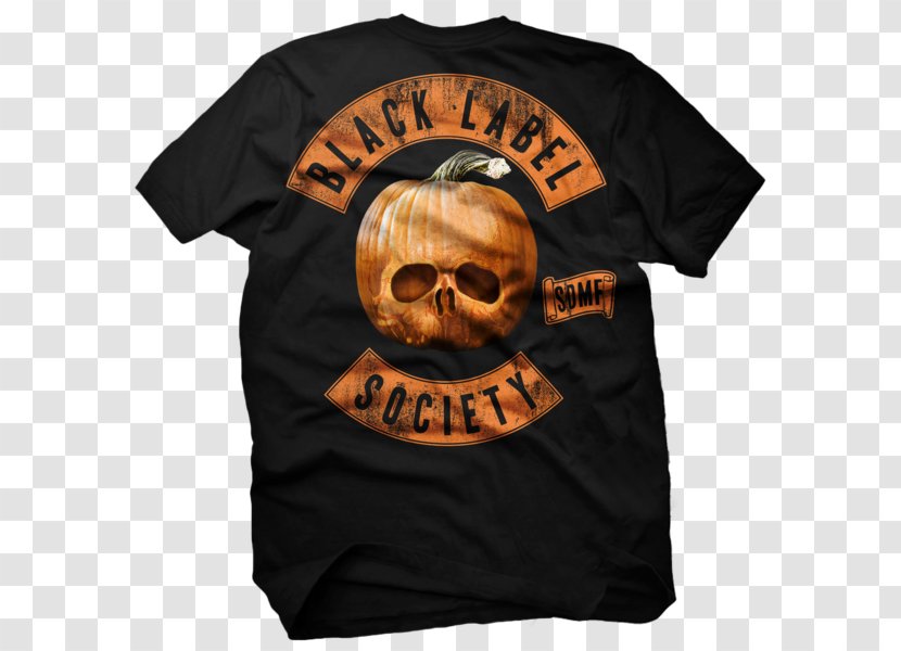 T-shirt Sleeve Crew Neck Bluza - Black Label Society Transparent PNG